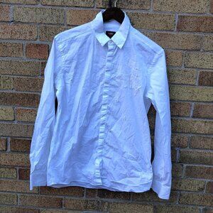 Fendi Button Up Dress Shirt Size 41 DAMAGED White